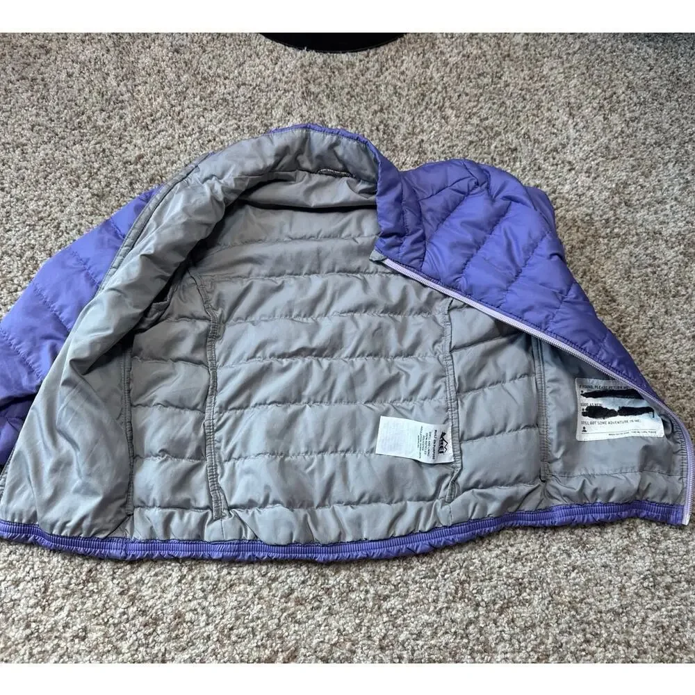 REI KIDS, PUFFER COAT, SIZE 4, Purple/Lilac Girls winter coat - Picture 10 of 11